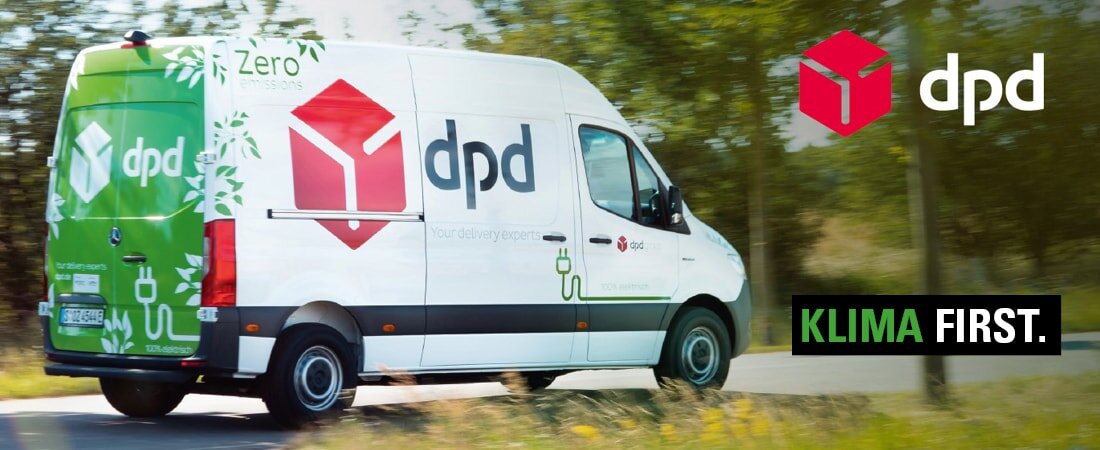 DPD Elektro-Lieferfahrzeug auf der Straße