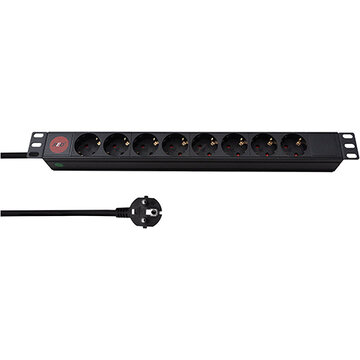 19" STECKDOSENLEISTE 8-FACH ALU